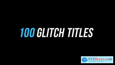 Videohive 100 Glitch Titles After Effects Version Free