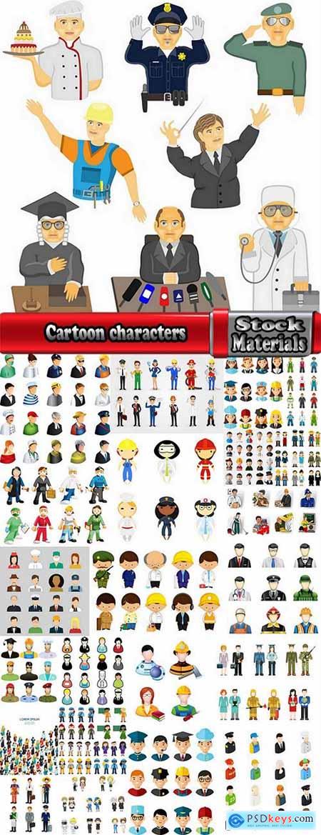 Cartoon characters of different occupations cartoon icon flat man 25 EPS