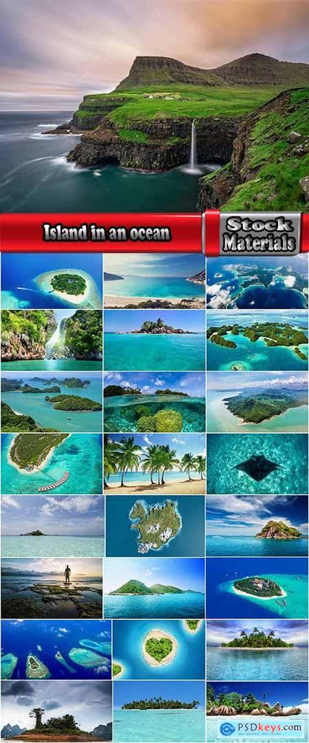 Island in an ocean of tropical forest Palm Beach Resort Sea 25 HQ Jpeg