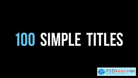 Videohive 100 Simple Titles Free