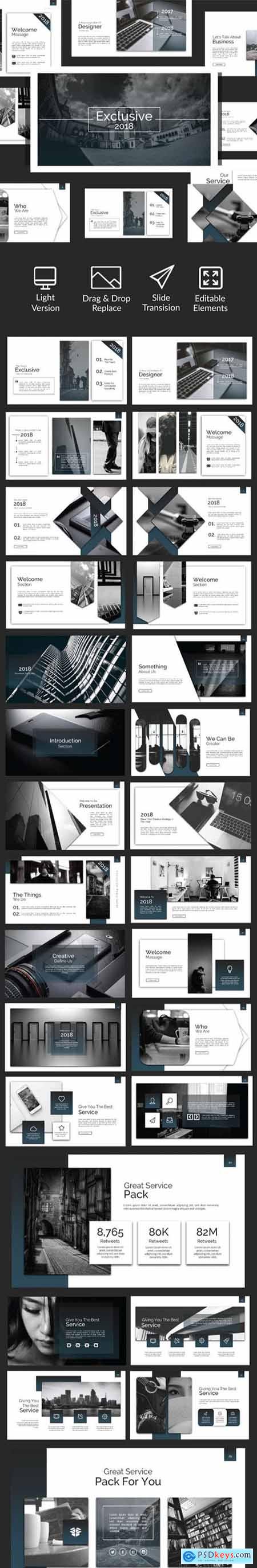 Exclusive Powerpoint, Keynote and Google Sliders Template