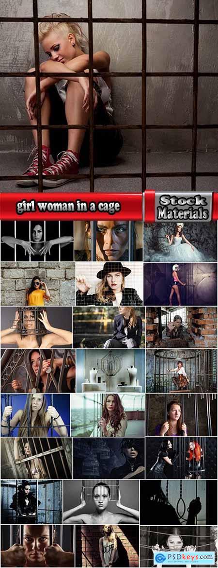 girl woman in a cage restriction limit conceptual illustration 25 HQ Jpeg