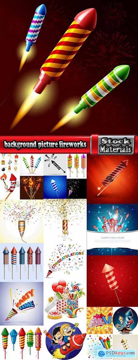background picture fireworks firecracker rocket 25 EPS