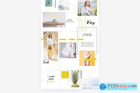 Instagram Puzzle Template Chartreuse