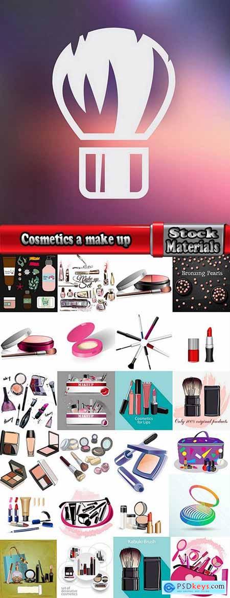 Cosmetics a make up powder brush lipstick shade for the face 25 EPS