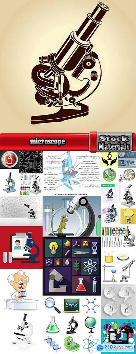 microscope magnifying glass 25 EPS