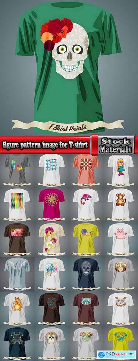 figure pattern image for T-shirt 25 EPS