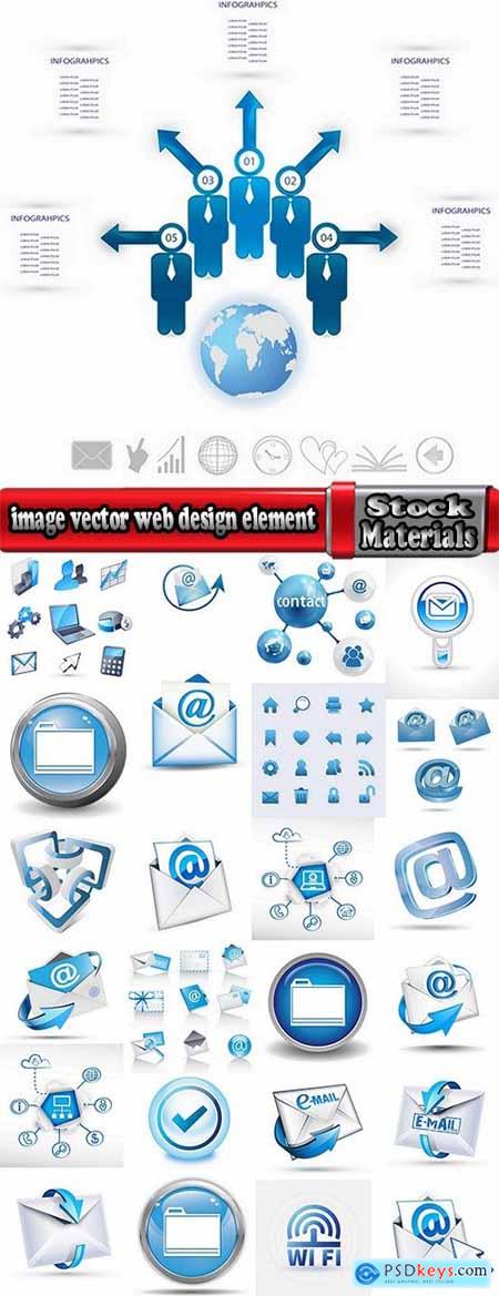 image vector web design element icon logo email 25 EPS
