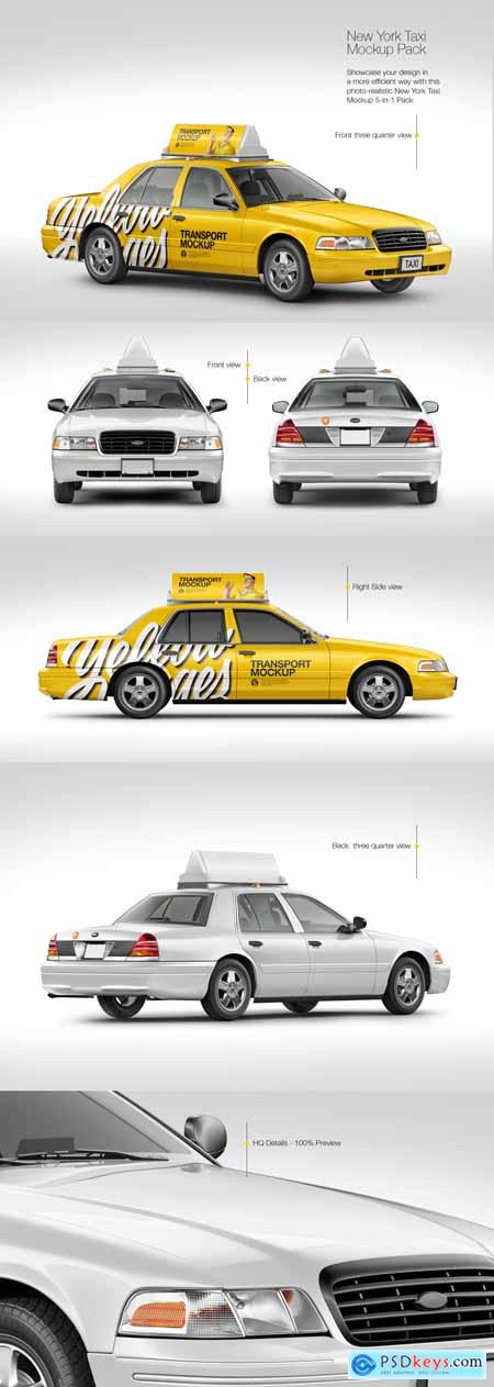 New York Taxi Mockup Pack