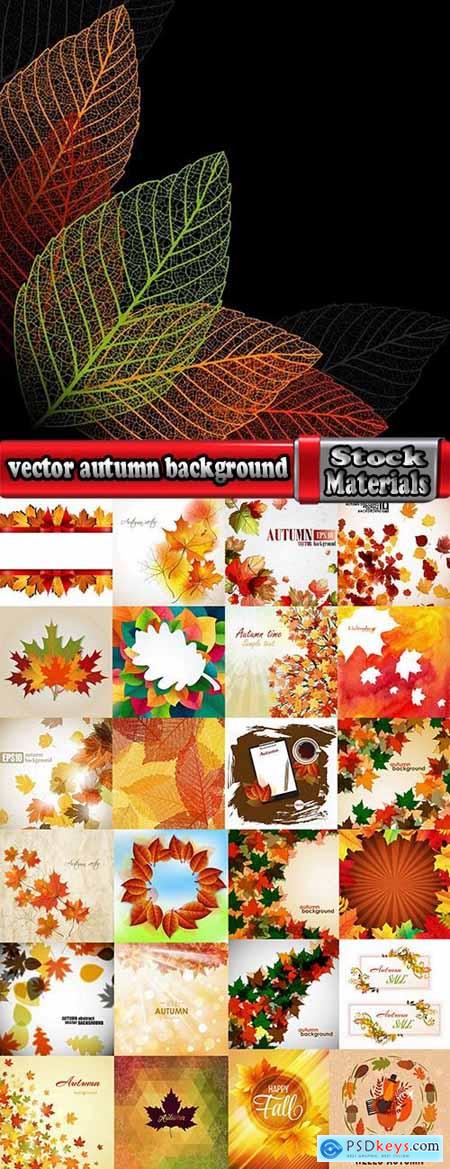 vector autumn background is a picture poster flyer banner leaf tree 3-25 EPS