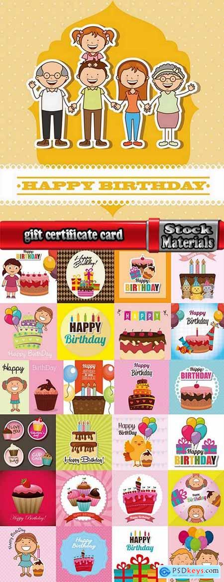 gift certificate business card banner flyer calling card poster 2-25 eps