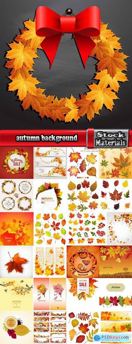 autumn background is a picture poster flyer banner leaf tree EPS 25