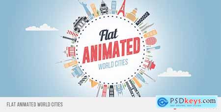 Videohive Flat Animated World Cities Free