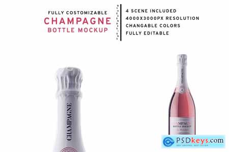 Creativemarket Champagne Bottle Mockup