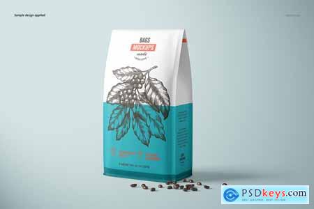 CreativeMarket Paper Coffee Bag Mockup Set