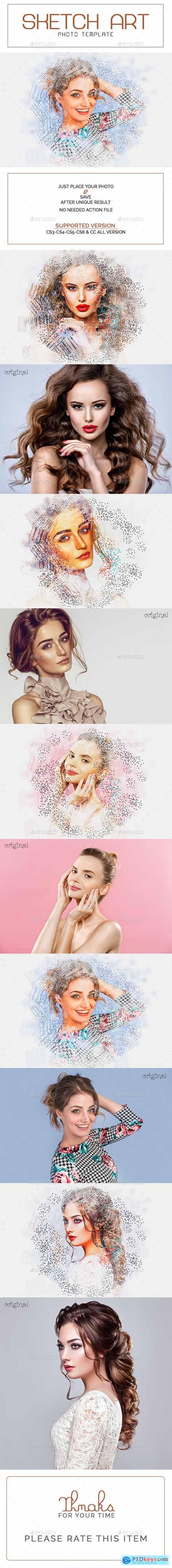 Graphicriver Sketch Art Photo Template