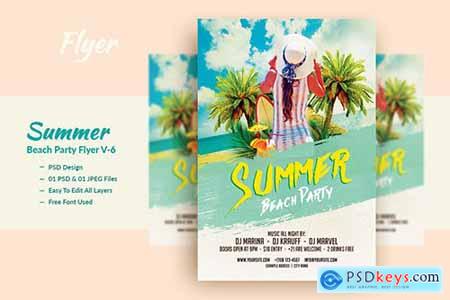 Summer Beach Party Flyer Template V-6