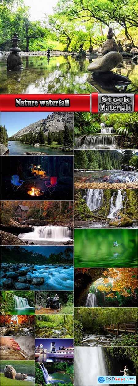 Nature waterfall creek landscape rest travel picture to your desktop 20 HQ Jpeg