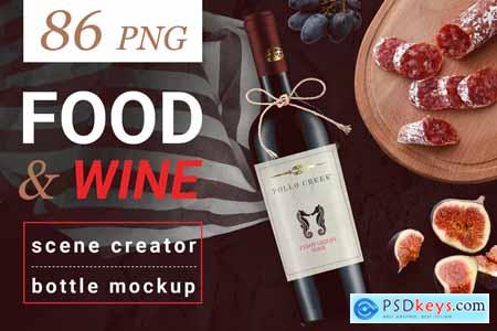 Creativemarket Wine and Food Scene Creator Bundle