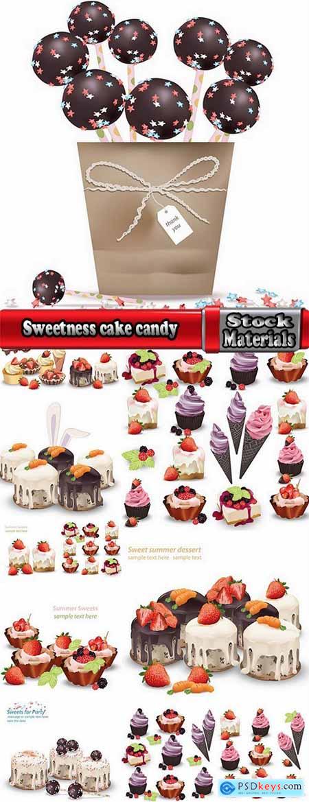 Sweetness cake candy cream cake 12 EPS