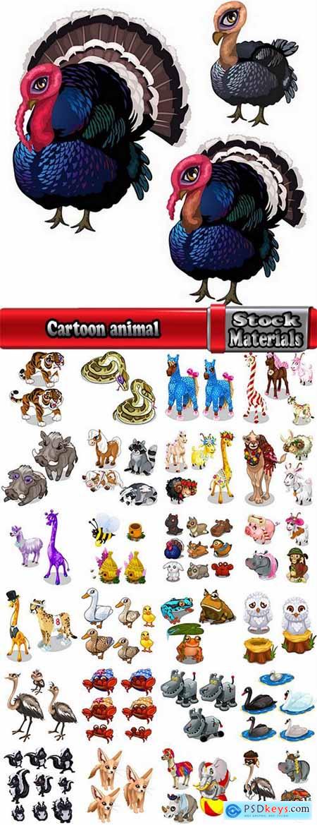 Cartoon animal collection of fairytale characters for children's illustration 25 EPS