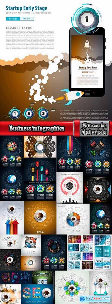Business infographics banner exhibition poster 25 EPS