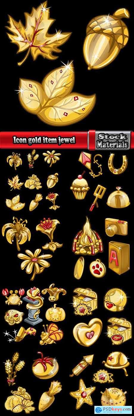 Icon gold item jewel 9 EPS