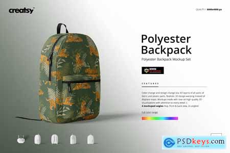 Creativemarket Polyester Backpack Mockup Set