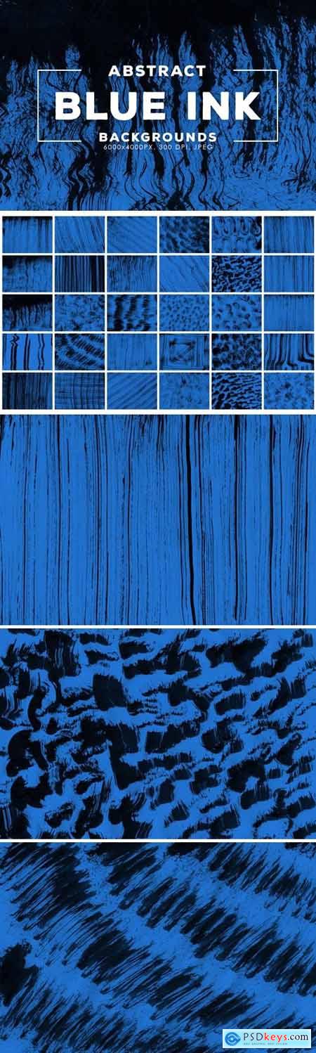 Blue Abstract Ink Backgrounds