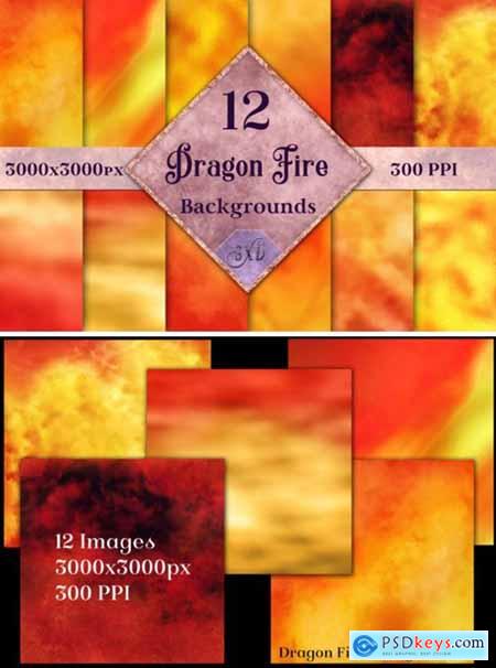 Dragon Fire Backgrounds 12 Images