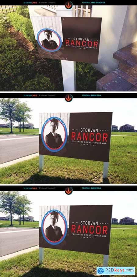Political Yard Sign and Banner Template