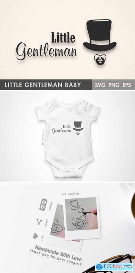 Little Gentleman Baby Boy SVG