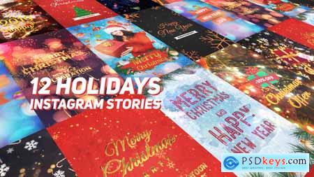 Videohive Holidays Instagram Stories Pack Free