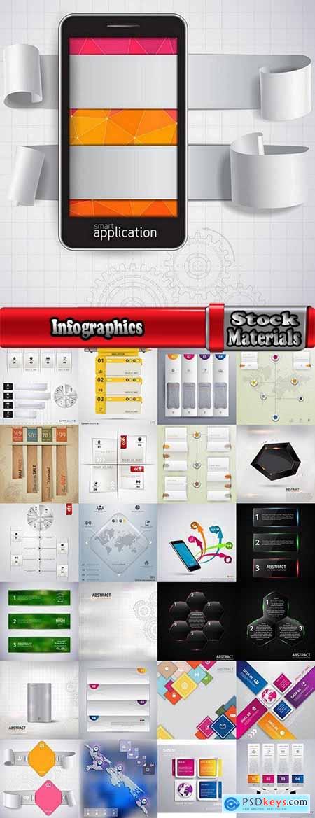 Infographics poster banner business template 25 EPS