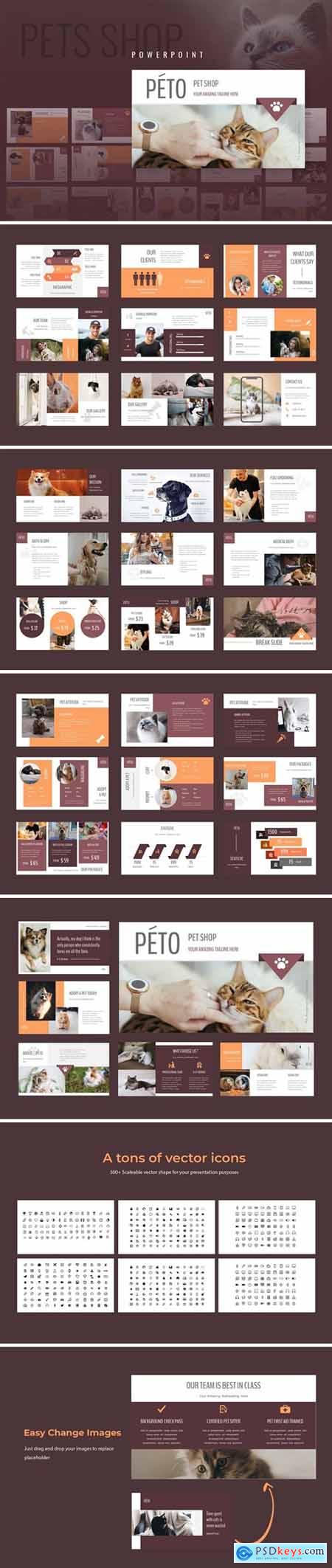 Peto - Pet Shop - Powerpoint, Keynote, Google Slides Templates