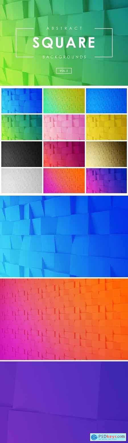 Square Abstract Backgrounds Vol.3