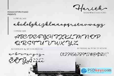 Harith Script Font