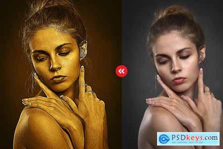 Dry Gold Body Paint-Photoshop Action