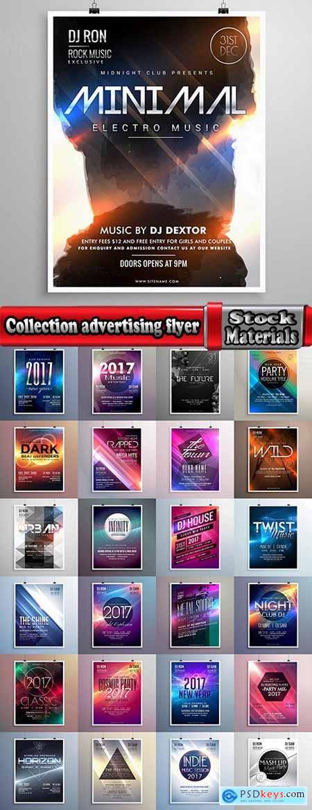 Collection advertising flyer invitation card poster music concert 25 EPS