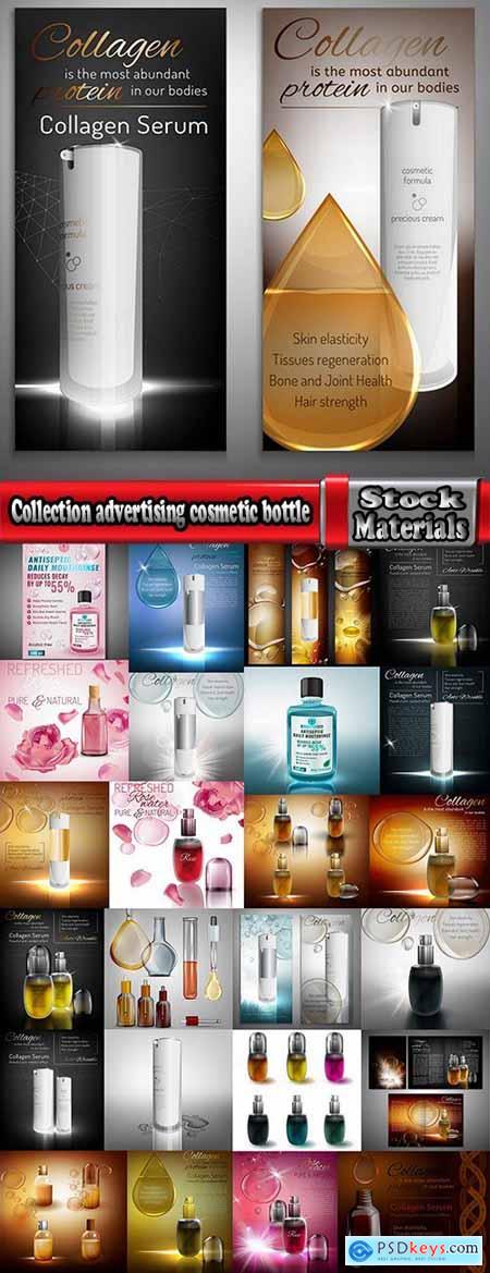 Collection advertising cosmetic bottle capacity essential oil spray deodorant perfume 25 EPS