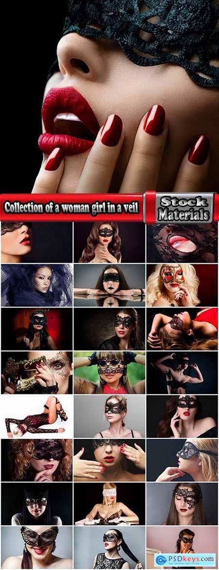 Collection of a woman girl in a veil mask mysterious face makeup lips 25 HQ Jpeg
