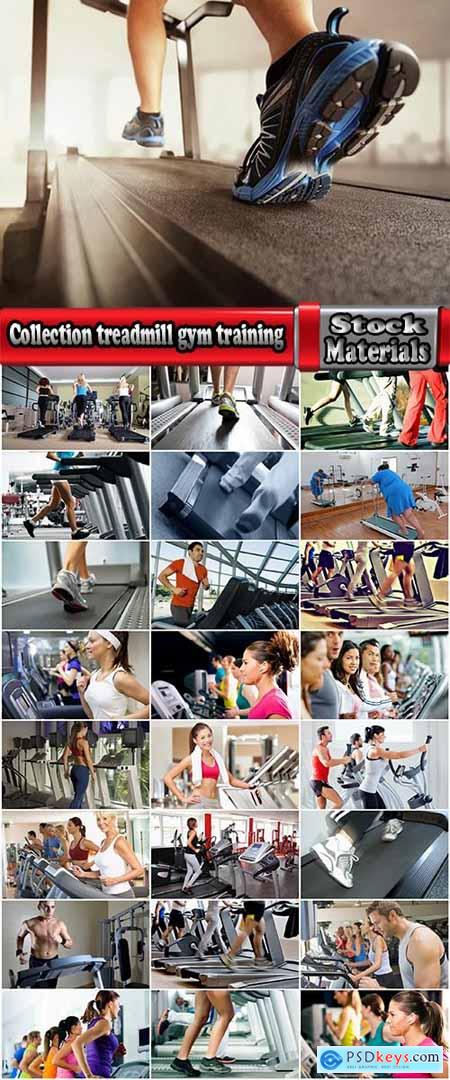 Collection treadmill gym training fitness sports athlete man woman 25 HQ Jpeg