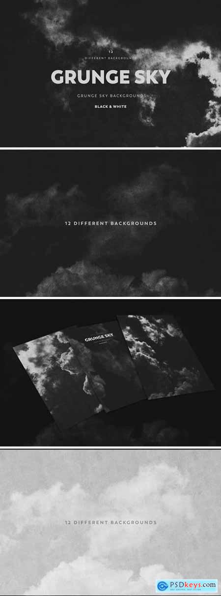 Grunge SKY Backgrounds Black & White