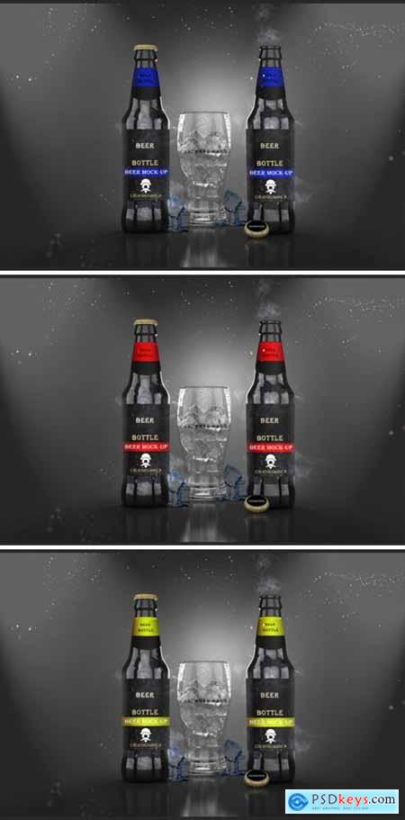 Beer Bottle  PSD Mockup