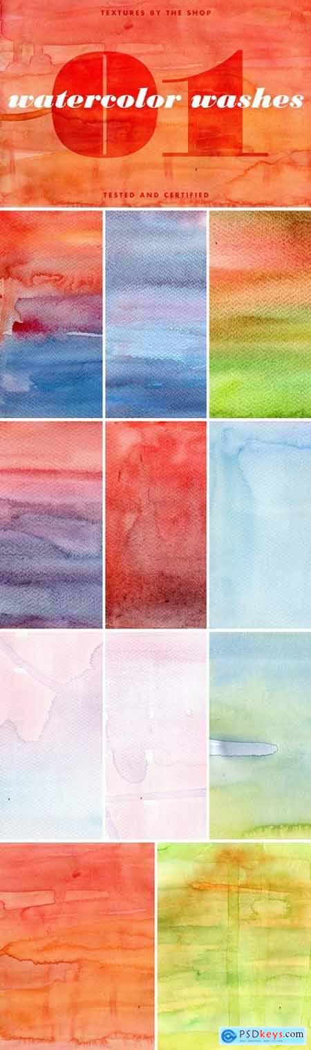 Watercolor washes textures volume 01