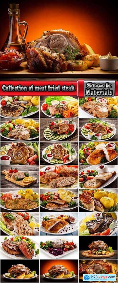 Collection of meat fried steak steak potatoes protein sauce greens 25 HQ Jpeg
