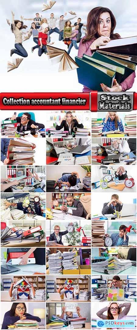 Collection accountant financier financial report fatigue anger 25 HQ Jpeg