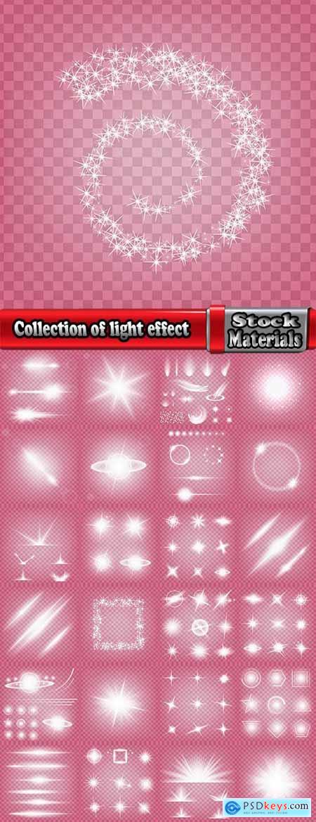 Collection of light effect background is an element of a web page design 25 EPS