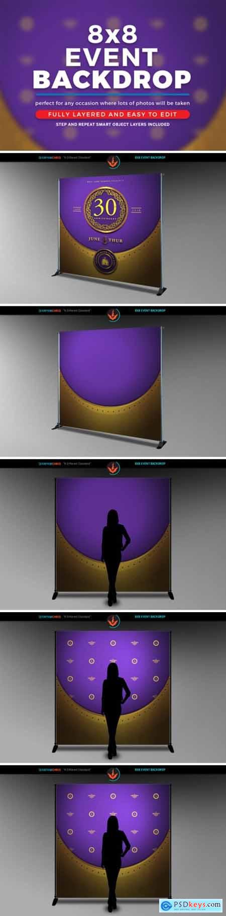 Gold and Violet Church Backdrop Template