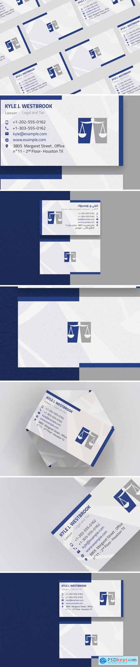 Lawyer Law Firm Clean Business Card